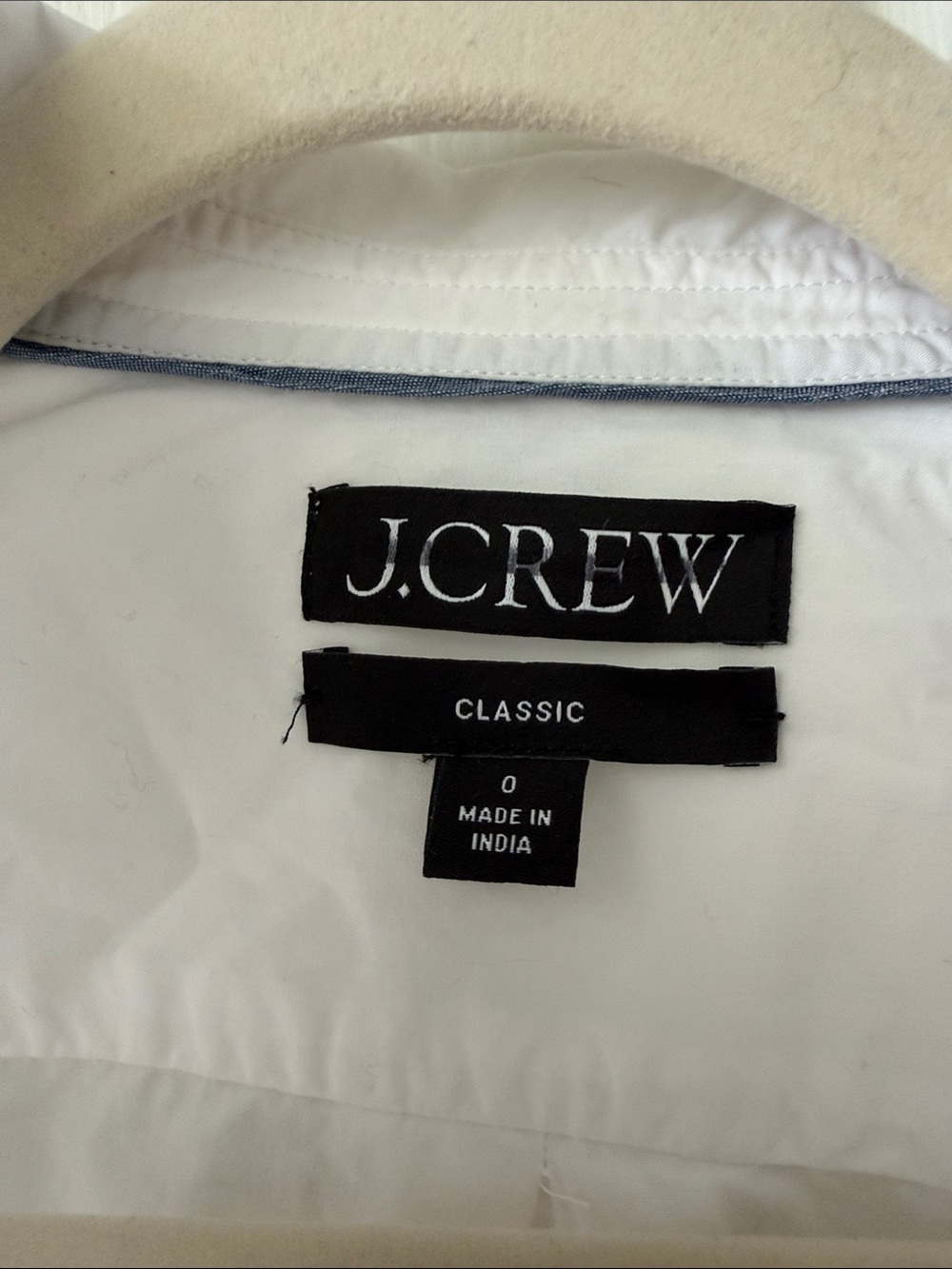J. Crew White Button-Front Shirt with Black Label - Picture 2 of 9